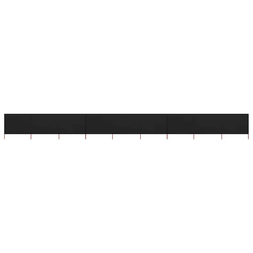 vidaXL 9-teiliges Windschutzgewebe 1200 x 120 cm Schwarz