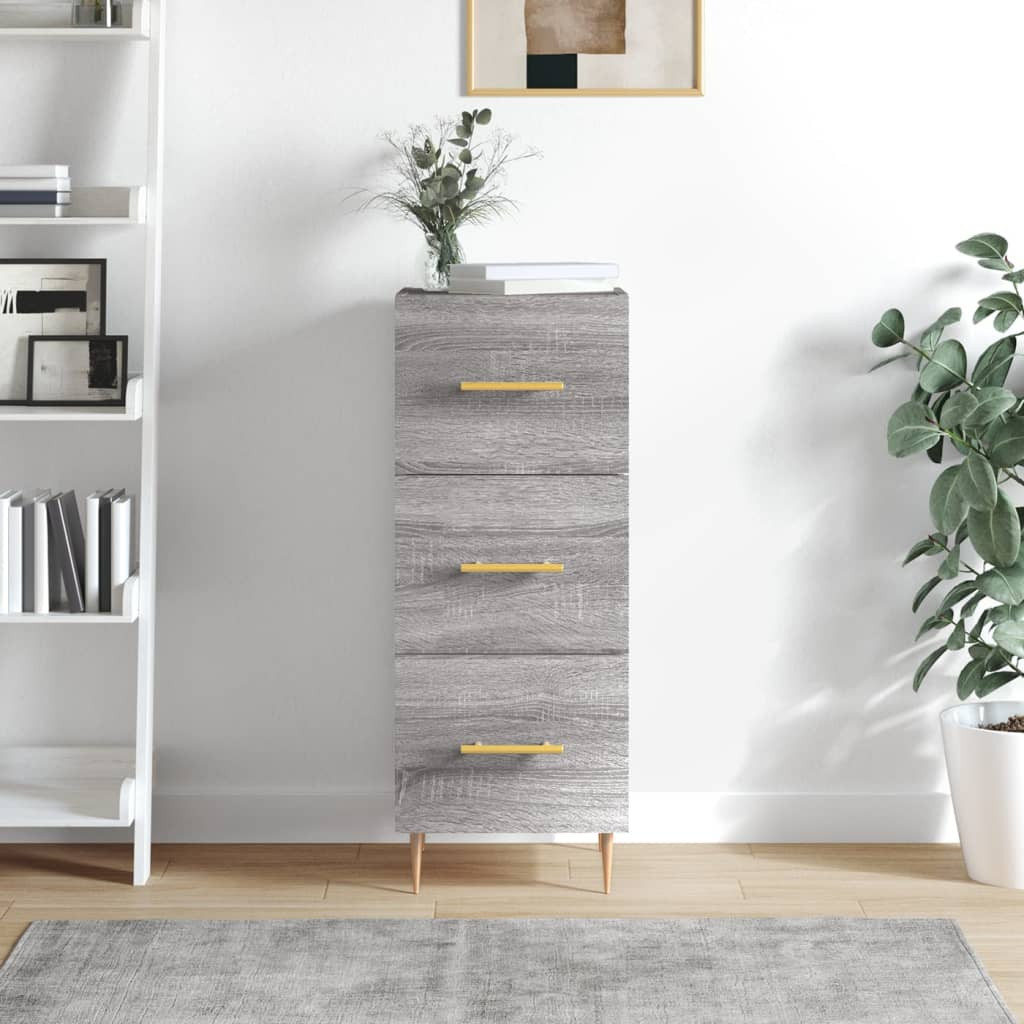 vidaXL Sideboard Grau Sonoma 34,5x34x90 cm Holzwerkstoff