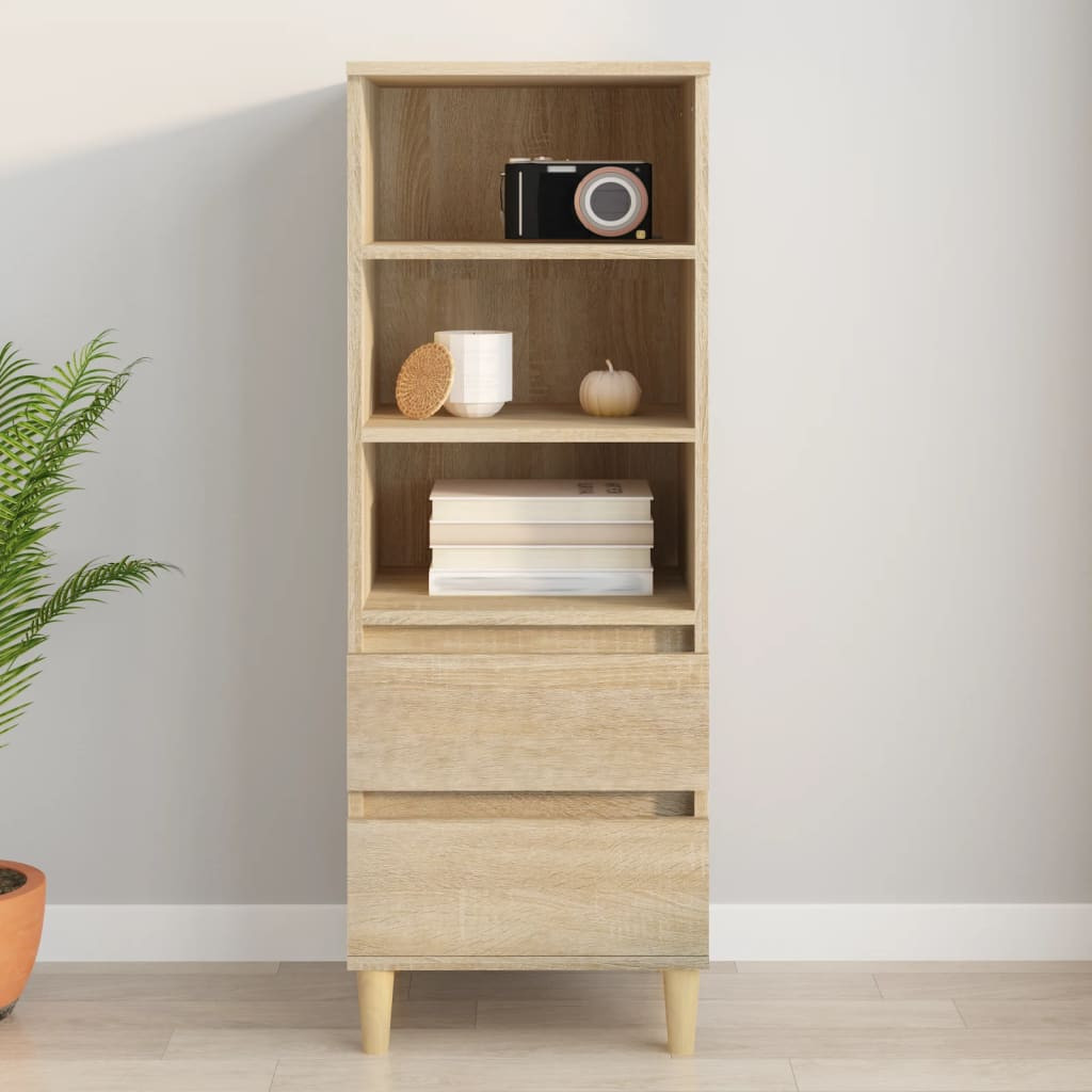 vidaXL Highboard Sonoma-Eiche 40x36x110 cm Holzwerkstoff