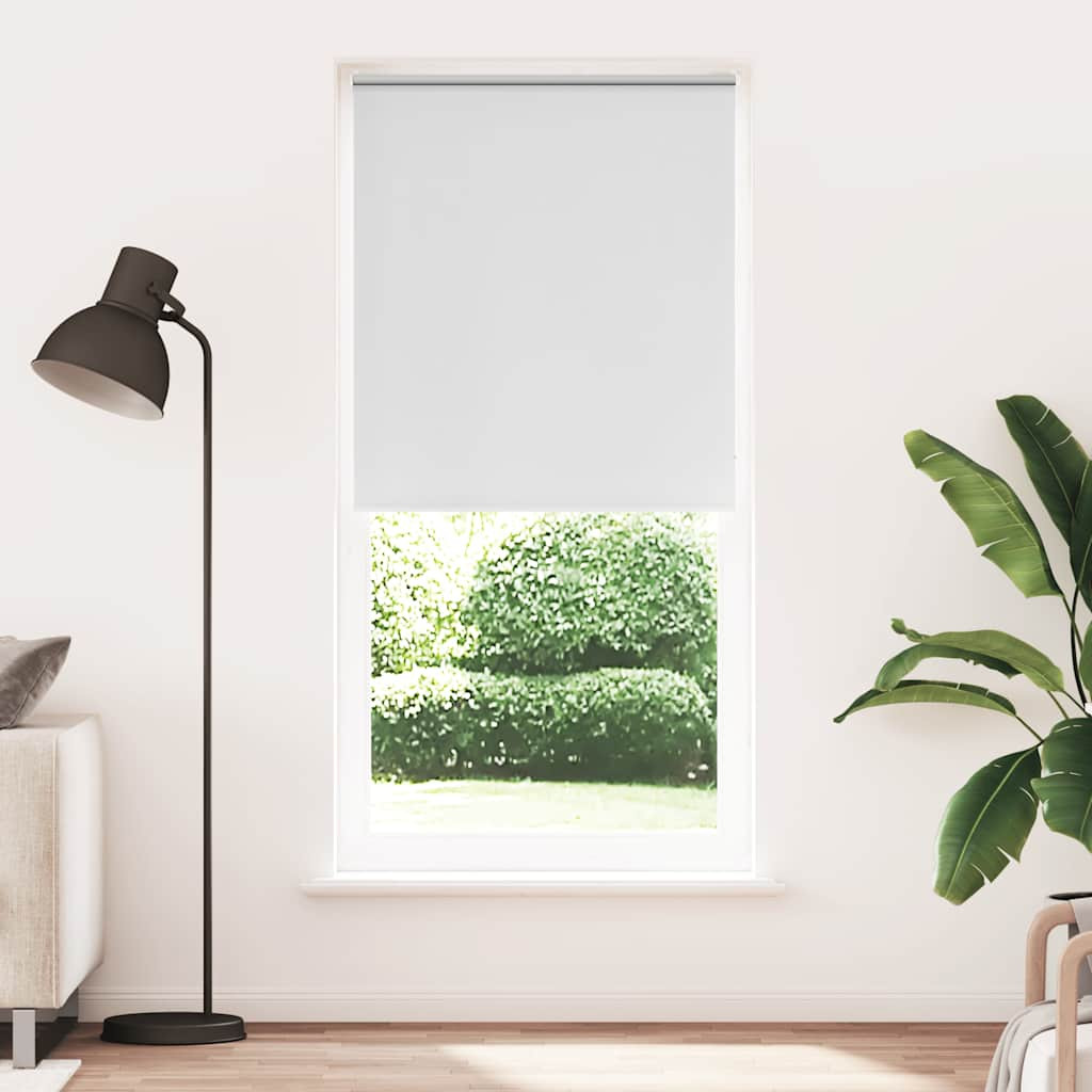 vidaXL Verdunkelungsrollo 84,4 x 230 cm, Stoffbreite 80 cm, Weiß