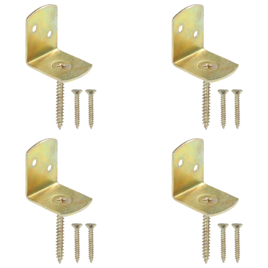 vidaXL Flechtzaunhalter 4 Stk. L-Form Verzinktes Metall