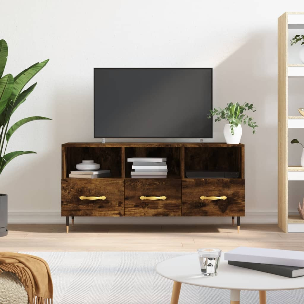 vidaXL TV-Schrank Räuchereiche 102x36x50 cm Holzwerkstoff