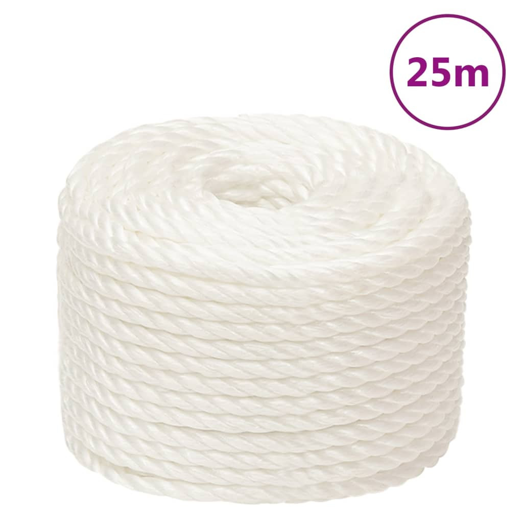 vidaXL Arbeitsseil Weiß 14 mm 25 m Polypropylen