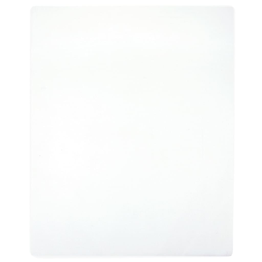 vidaXL Spannbettlaken Jersey Weiß 180x200 cm Baumwolle