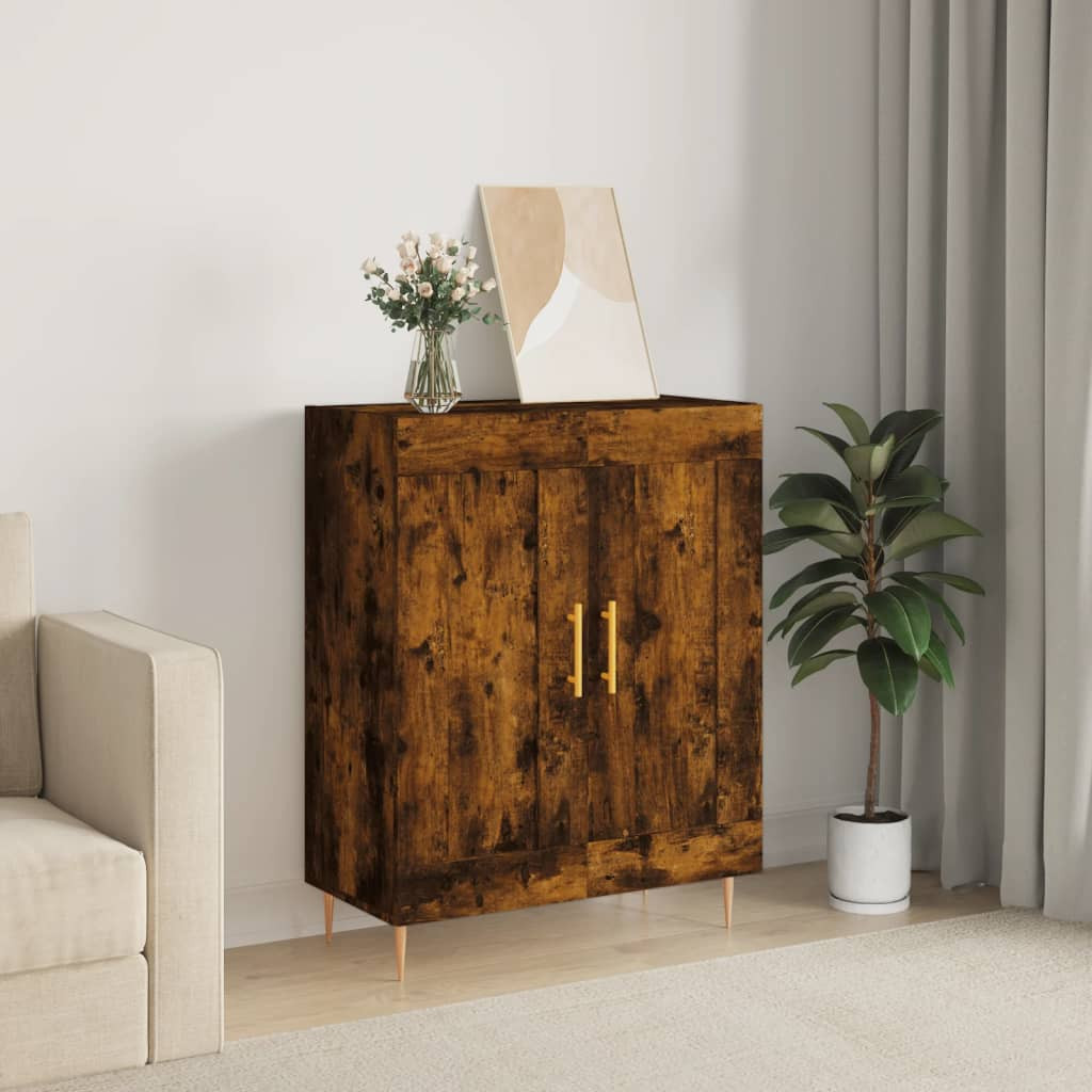 vidaXL Sideboard Räuchereiche 69,5x34x90 cm Holzwerkstoff