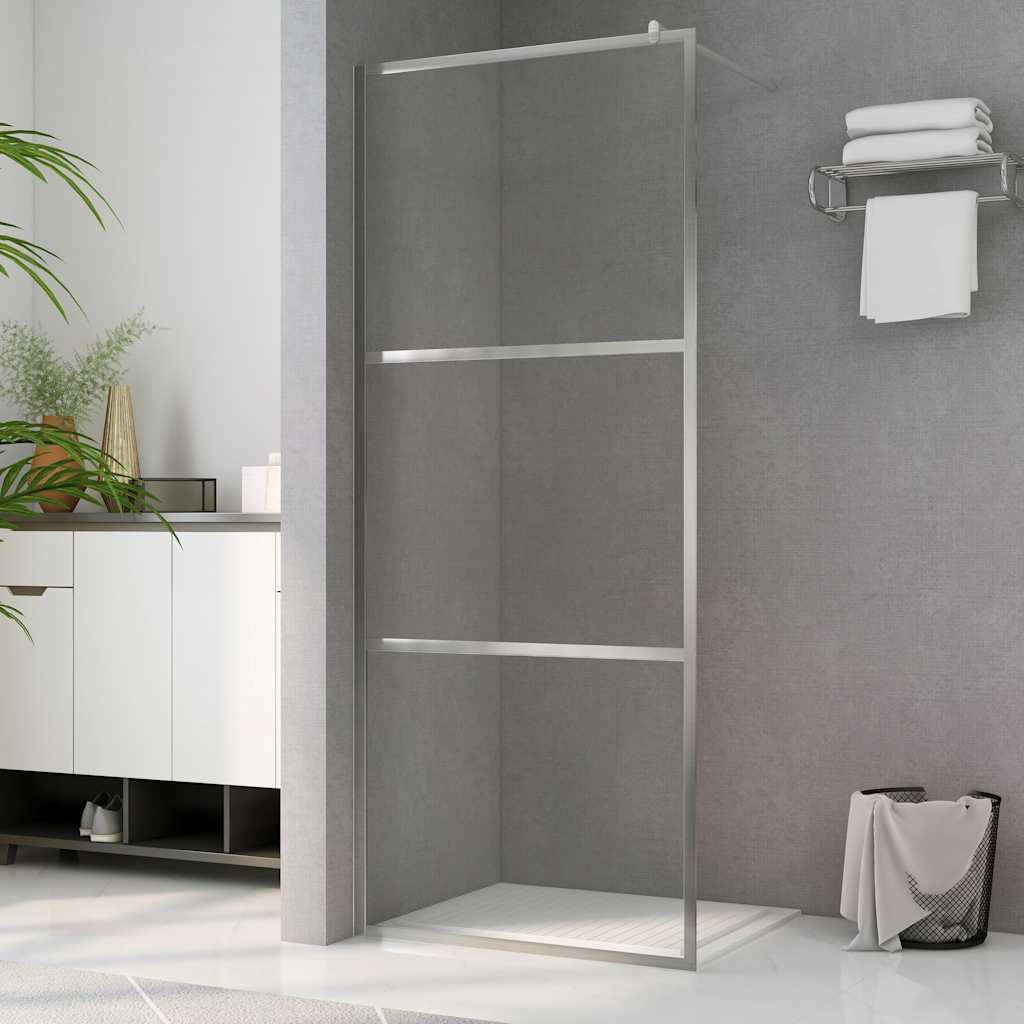 vidaXL Duschwand für Begehbare Dusche mit Klarem ESG-Glas 90x195 cm