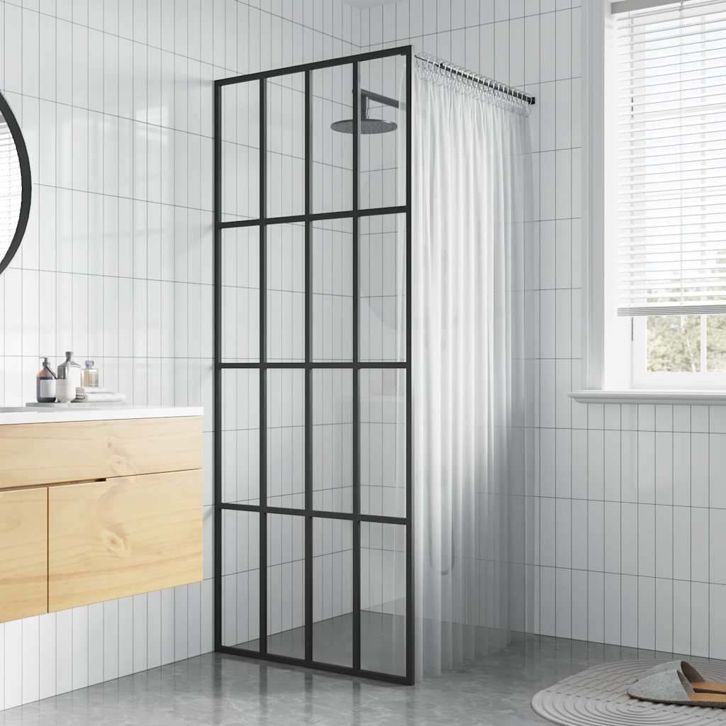 vidaXL Duschwand für Walk-in Dusche Klares Sicherheitsglas 90x195 cm