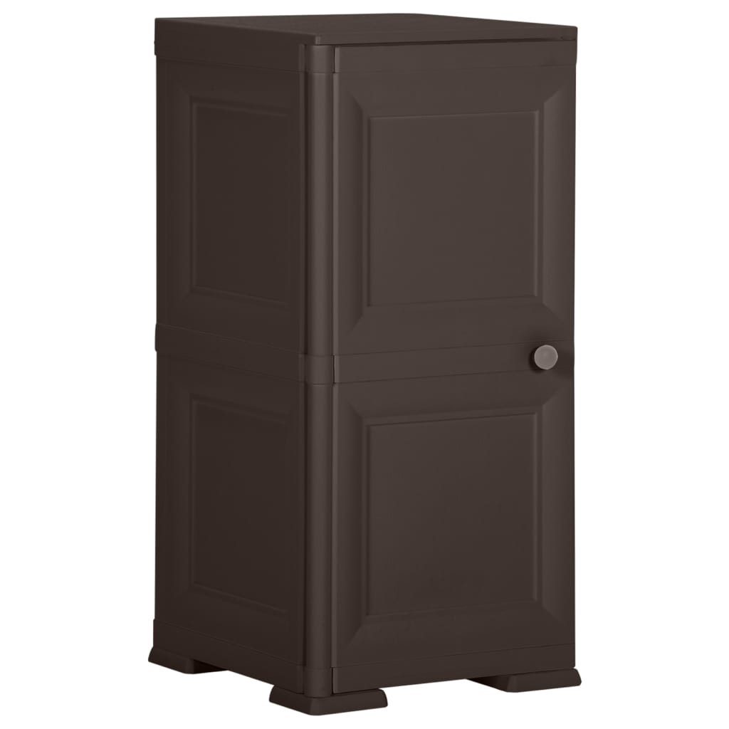 vidaXL Kunststoffschrank 40x43x85,5 cm Holzdesign Braun