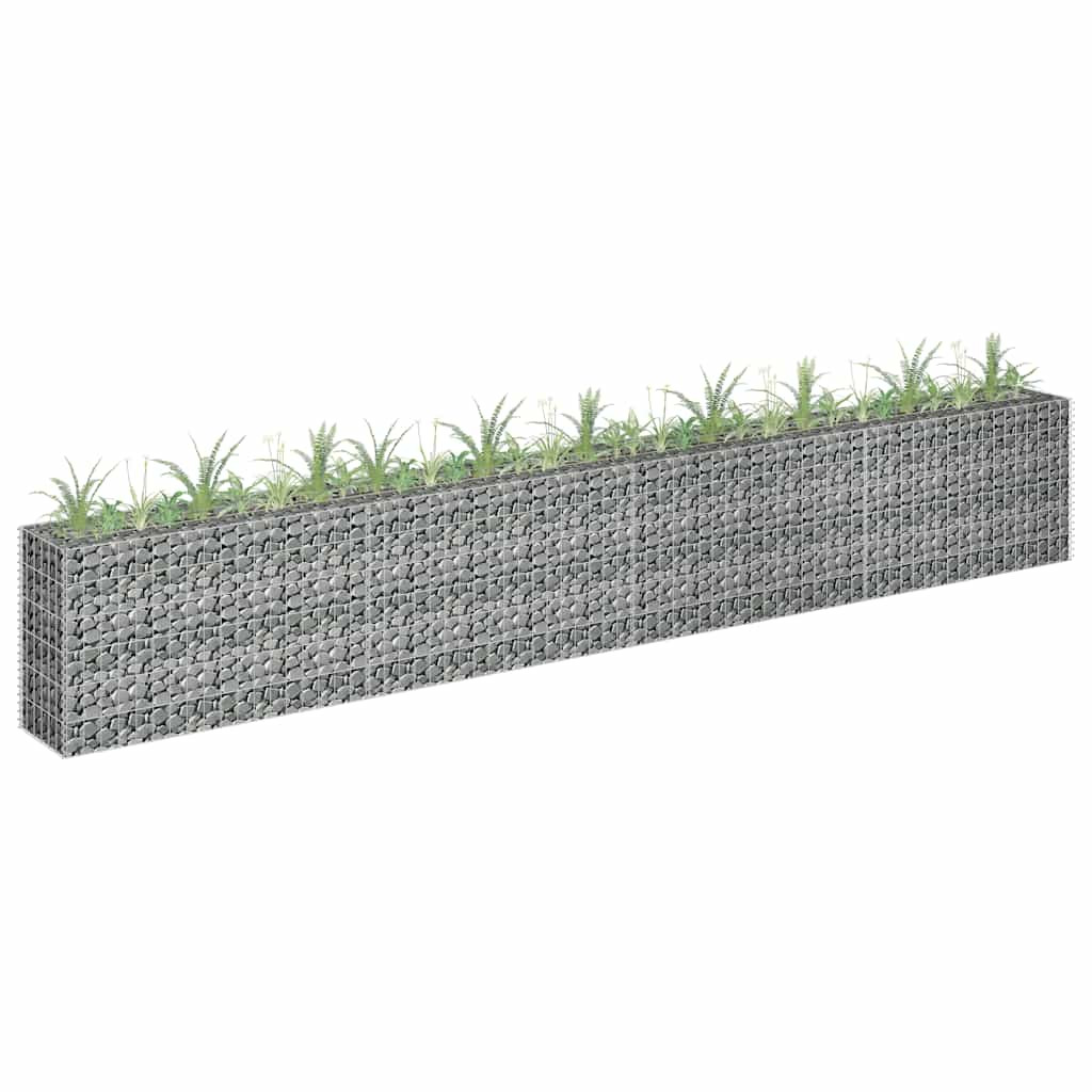 vidaXL Gabionen-Hochbeet Verzinkter Stahl 360×30×60 cm