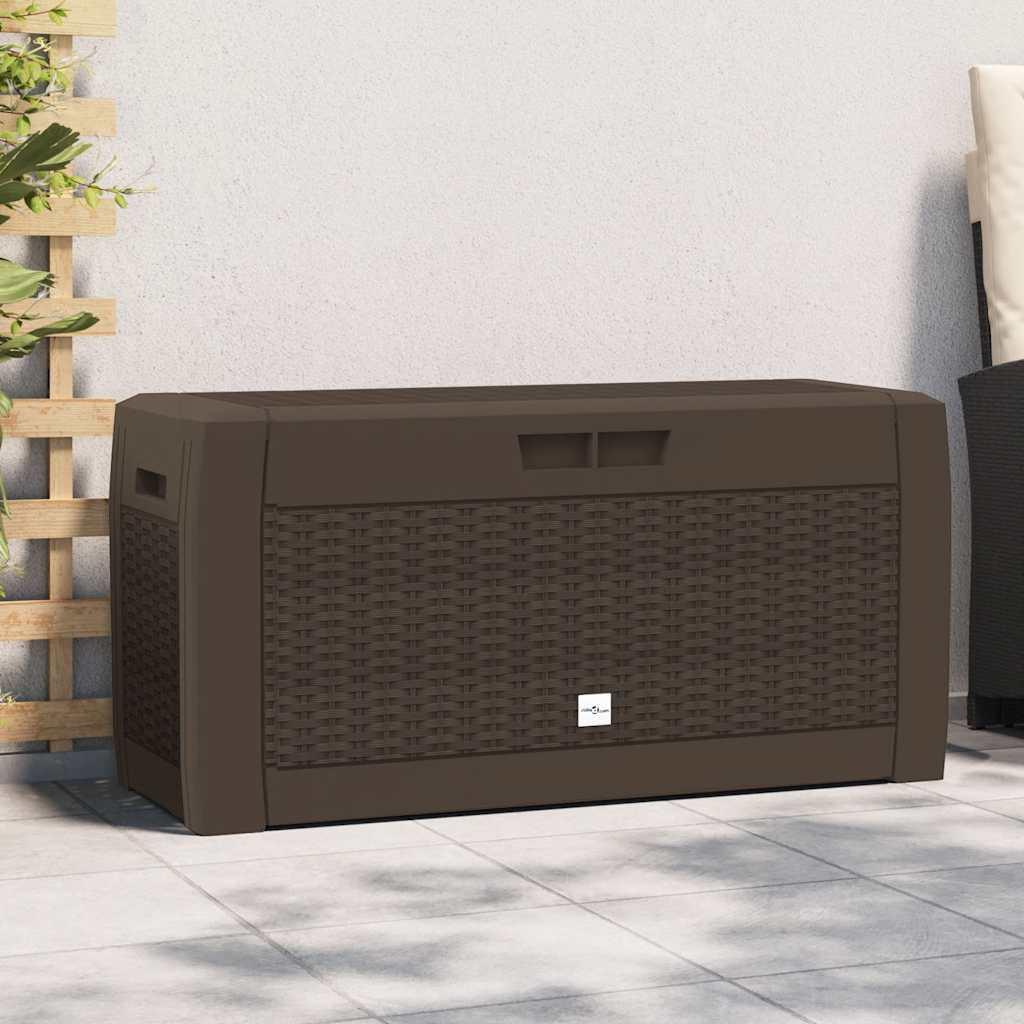vidaXL Gartentruhe Braun 119x48x60 cm Polypropylen