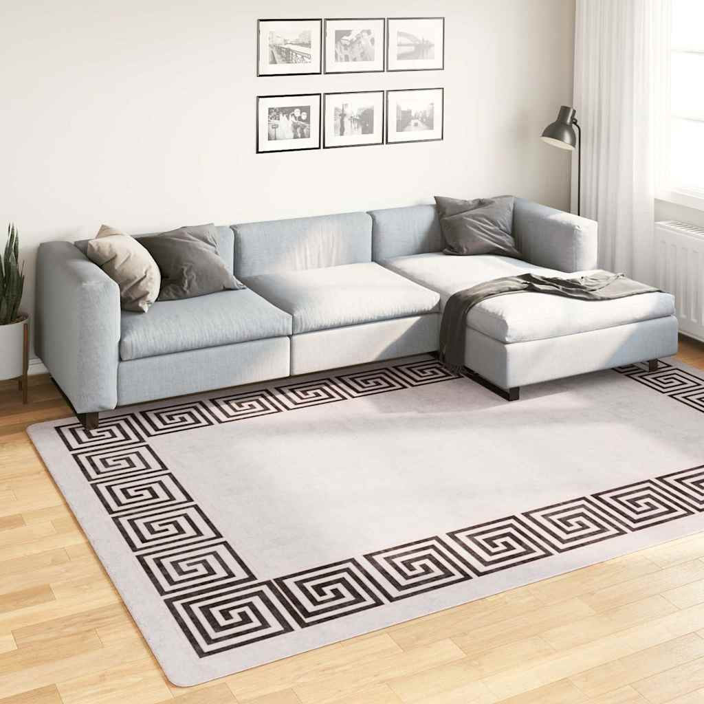 vidaXL Teppich Waschbar 190x300 cm Hellbeige