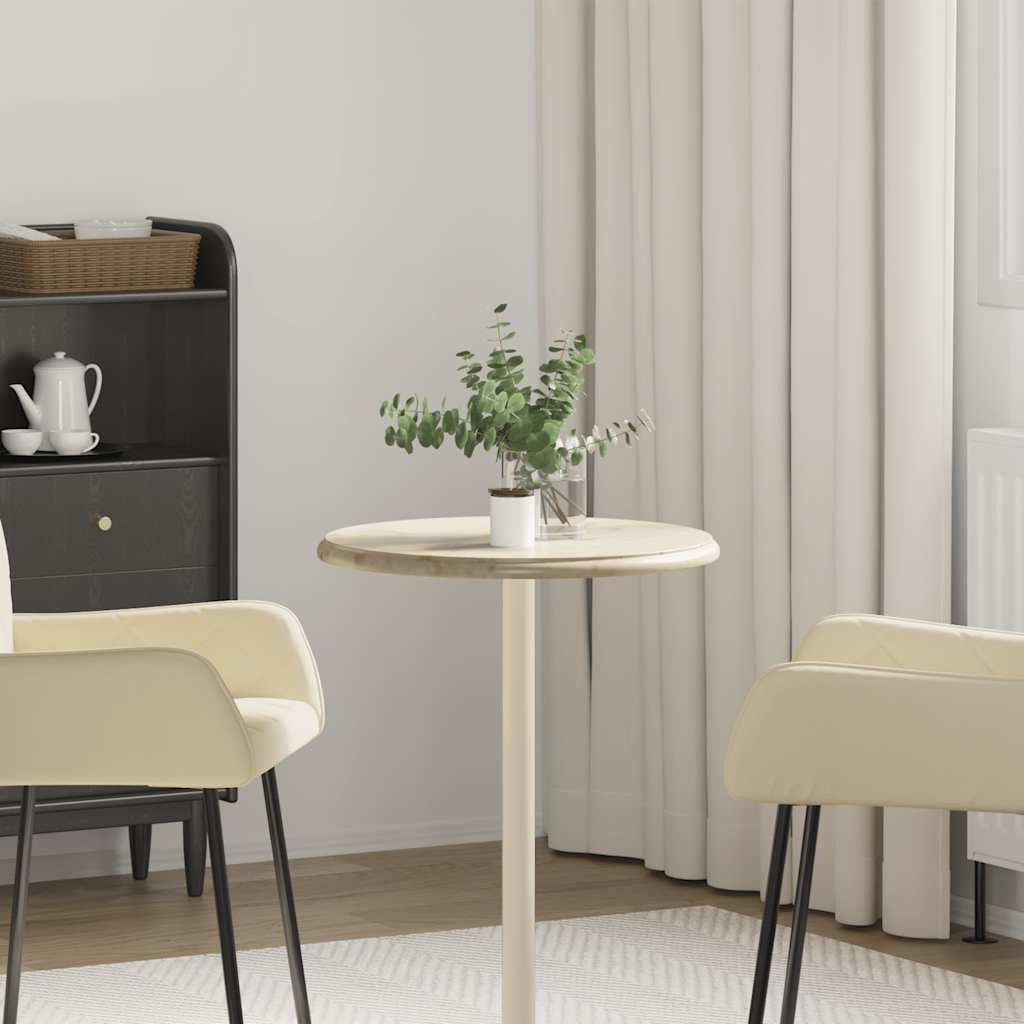 vidaXL Tischplatte Creme Ø50x2,5 cm Marmor