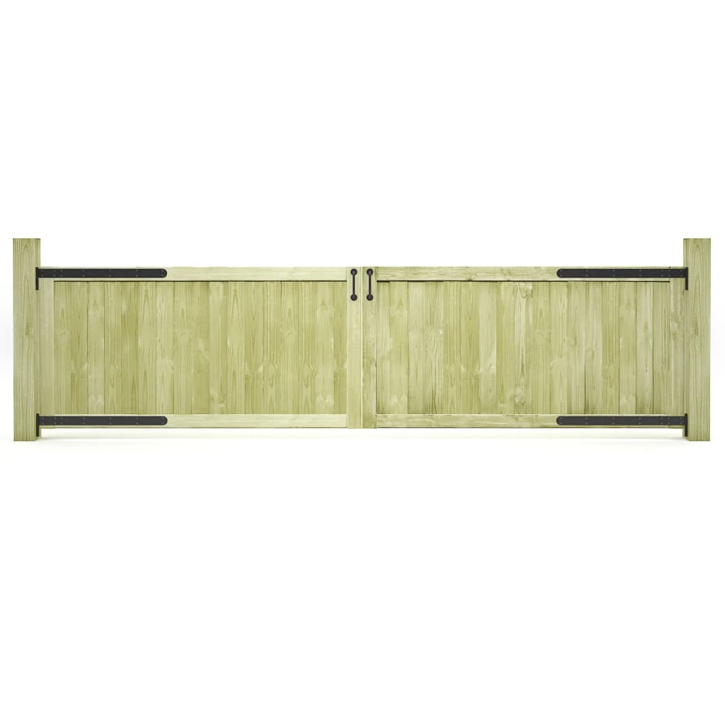 vidaXL Gartentore 2 Stk. Kiefernholz Imprägniert 300x75 cm