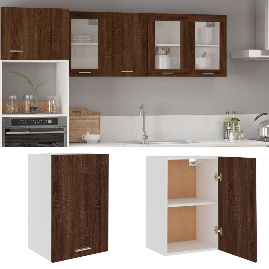 vidaXL Hängeschrank Lyon Braun Eichen-Optik 39,5x31x60 cm Holzwerkstoff