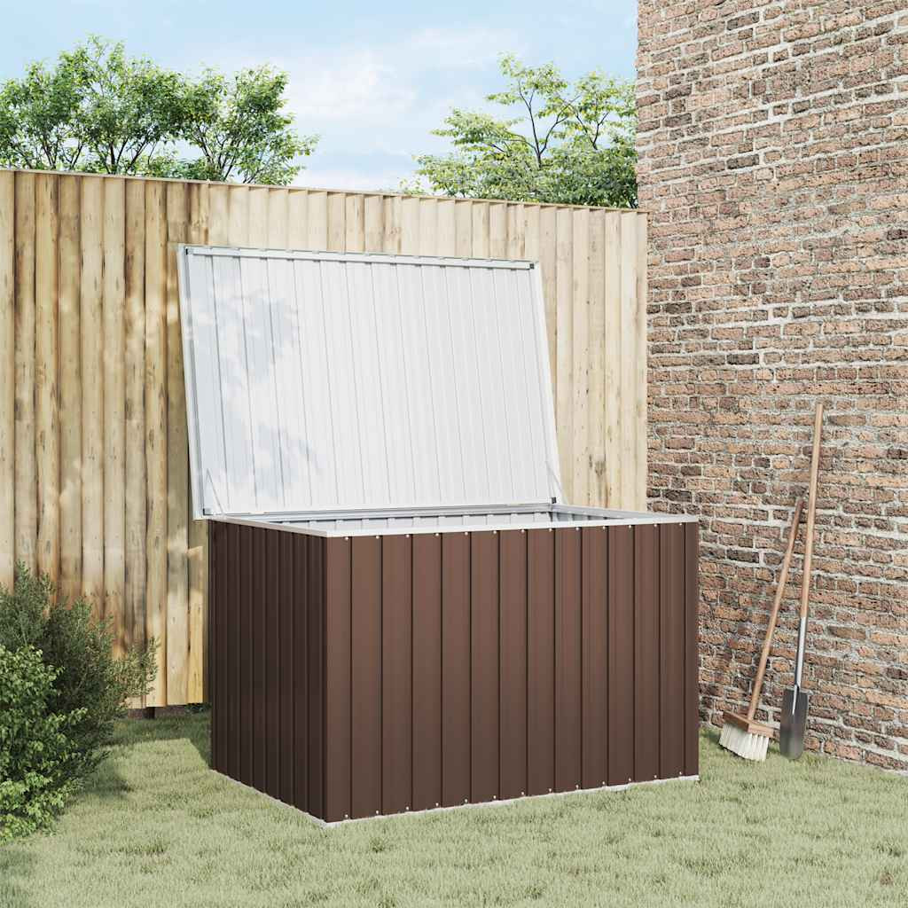 vidaXL Lagerboxen Verzinkter Stahl 149 x 99 x 93 cm Braun