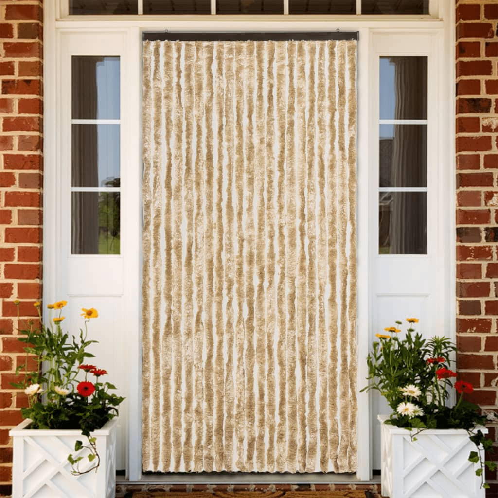 vidaXL Insektenschutz-Vorhang Beige 90x200 cm Chenille