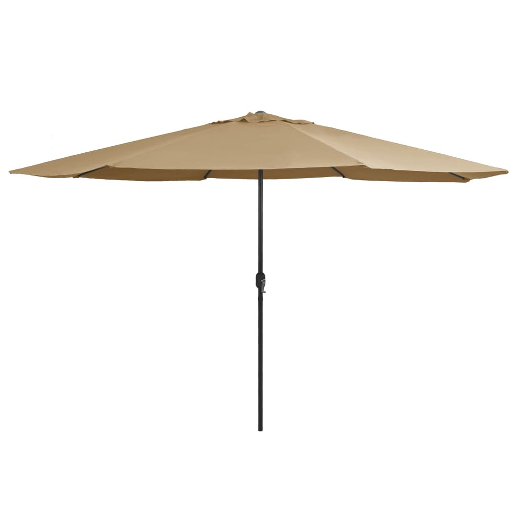 vidaXL Sonnenschirm mit Metall-Mast 390 cm Taupe
