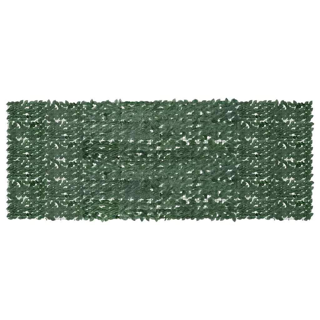 vidaXL Balkon-Sichtschutz mit Dunkelgrünen Blättern 400x150 cm