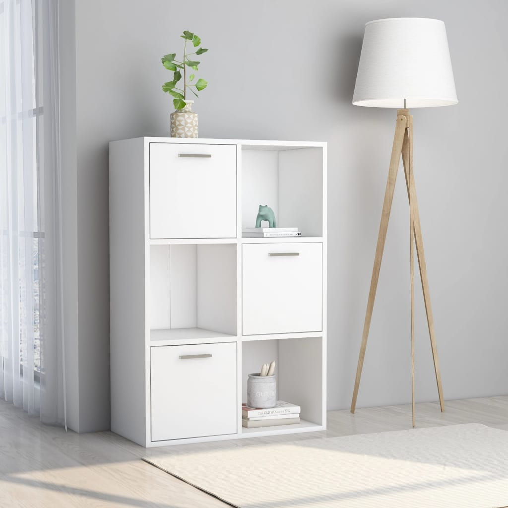 vidaXL Lagerschrank Weiß 60x29,5x90 cm Holzwerkstoff