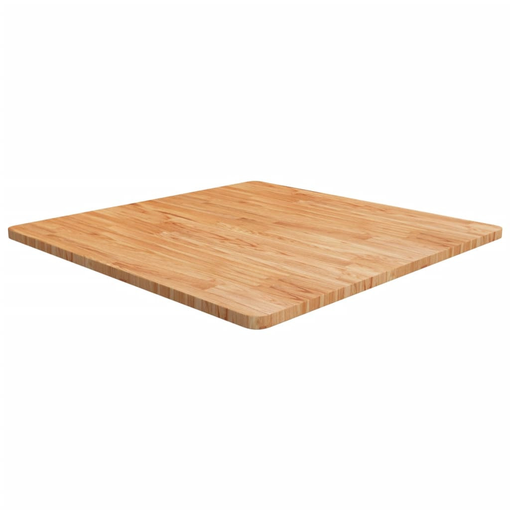 vidaXL Tischplatte Quadratisch Hellbraun 90x90x2,5cm Behandelte Eiche