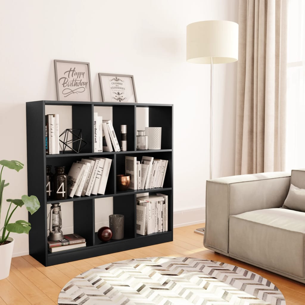 vidaXL Bücherregal Schwarz 97,5x29,5x100 cm Holzwerkstoff