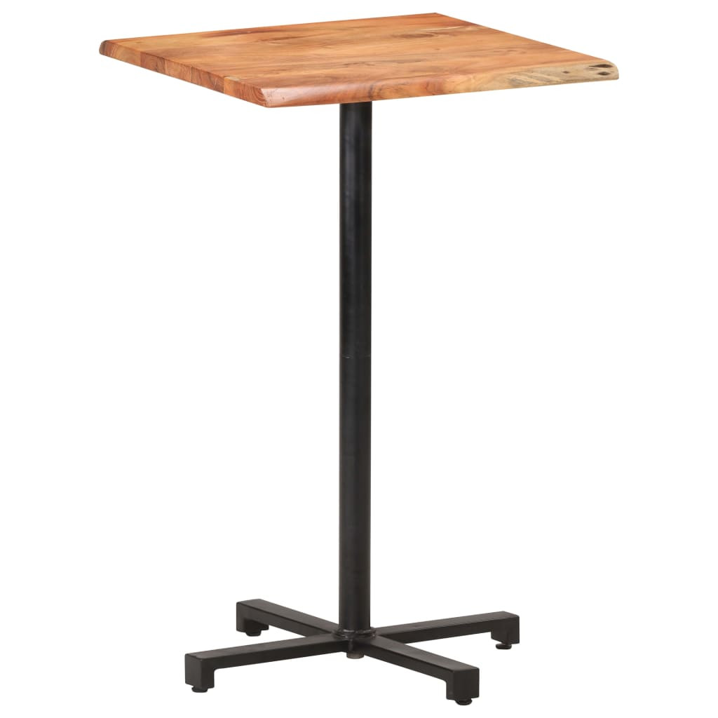vidaXL Bartisch mit Baumkanten 60x60x110 cm Akazie Massivholz