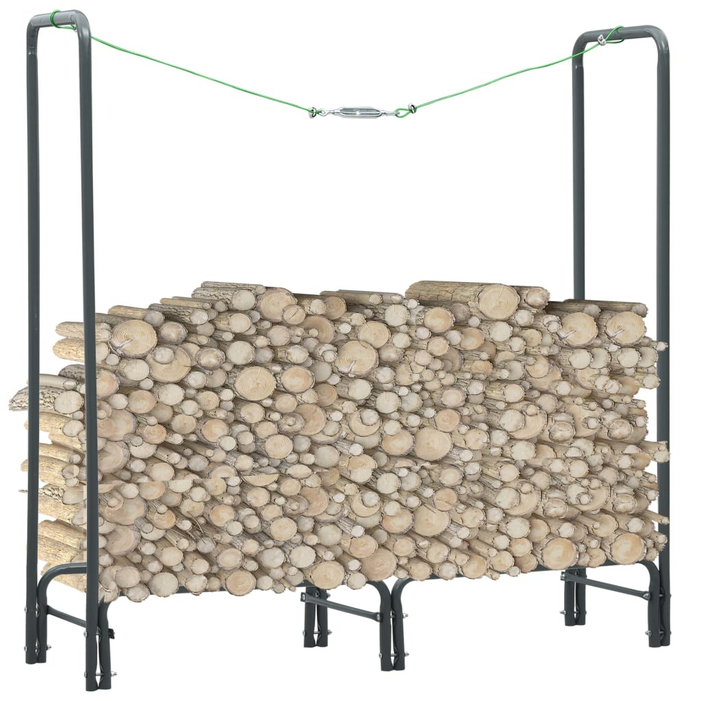 vidaXL Brennholzregal Anthrazit 120×35×120 cm Stahl