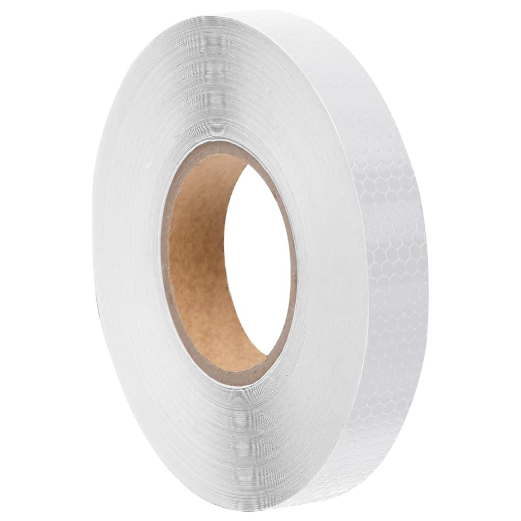 vidaXL Reflektorband Weiß 2,5 cmx50 m PVC