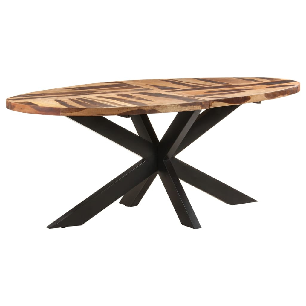 vidaXL Esstisch Oval 200x100x75 cm Akazienholz