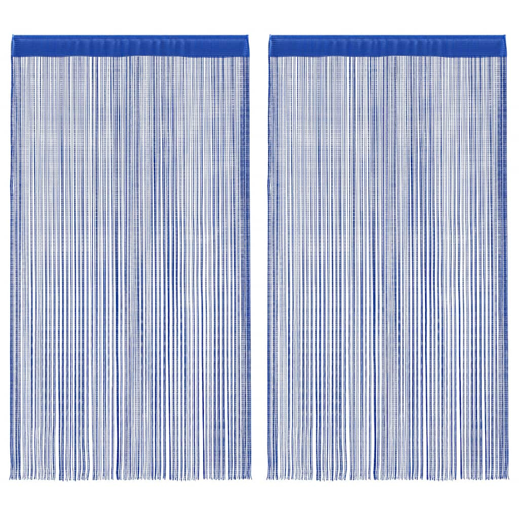 vidaXL Fadenvorhänge 2 Stk. 140 x 250 cm Blau
