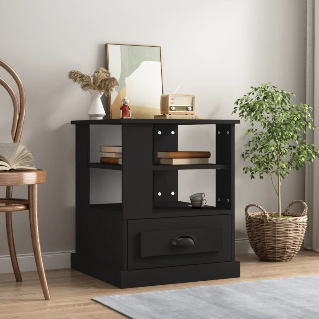 vidaXL Beistelltisch Schwarz 50x50x60 cm Holzwerkstoff