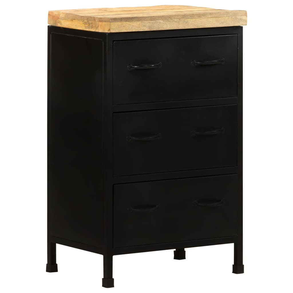 vidaXL Sideboard 47x35x76 cm Raues Mangoholz