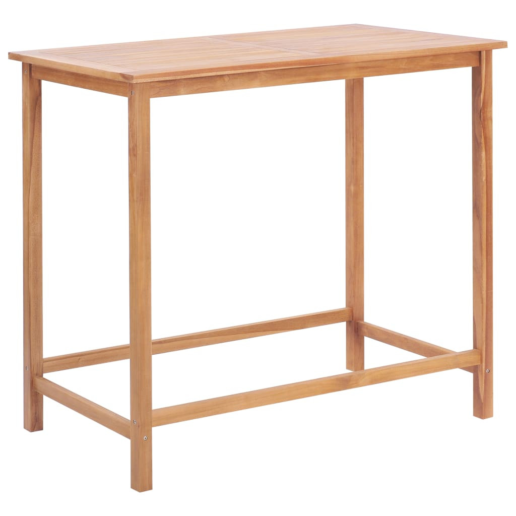 vidaXL Garten-Bartisch 120x65x110 cm Massivholz Teak