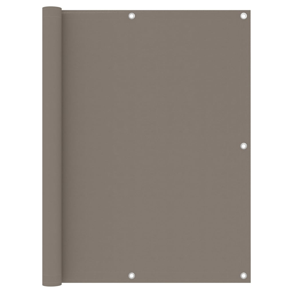 vidaXL Balkon-Sichtschutz Taupe 120x500 cm Oxford-Gewebe