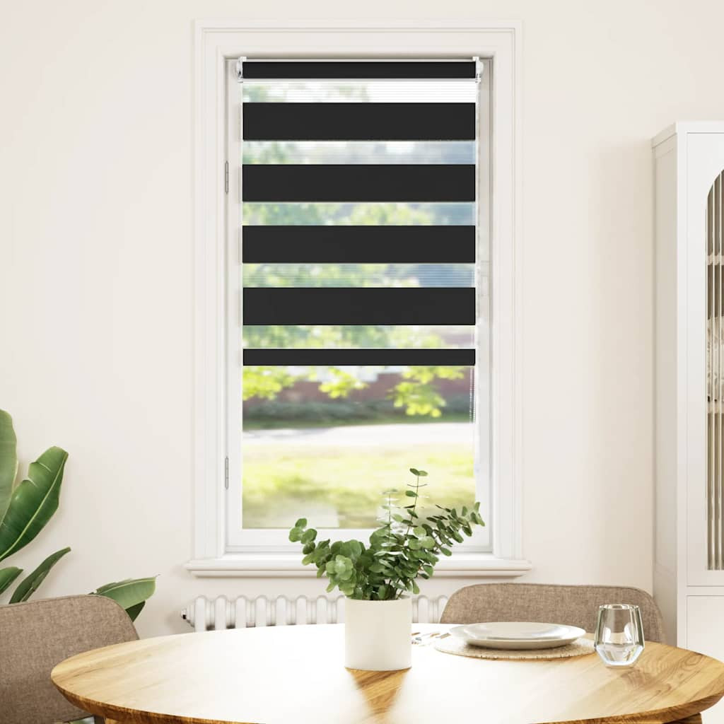 vidaXL Zebra-Rollo 80,9 x 150 cm, Stoffbreite 76,7 cm, schwarz