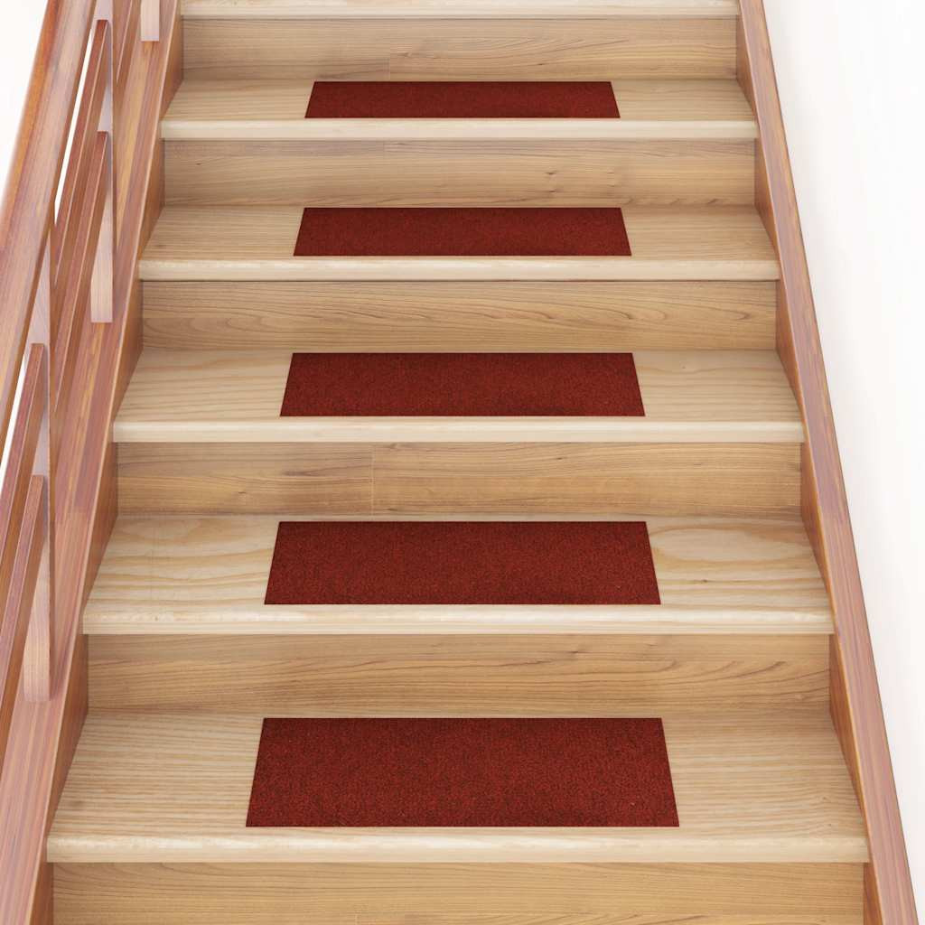 vidaXL Stufenmatten Selbstklebend 15 Stk. 60x25 cm Bordeauxrot Rechteckig
