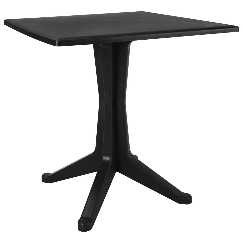 vidaXL Gartentisch Anthrazit 70x70x71,7 cm Kunststoff