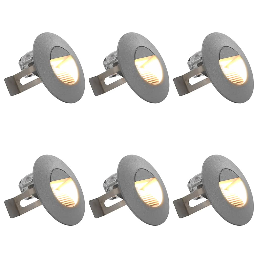 vidaXL Außenwandleuchten 6 Stk. LED 2 W Silbern Rund
