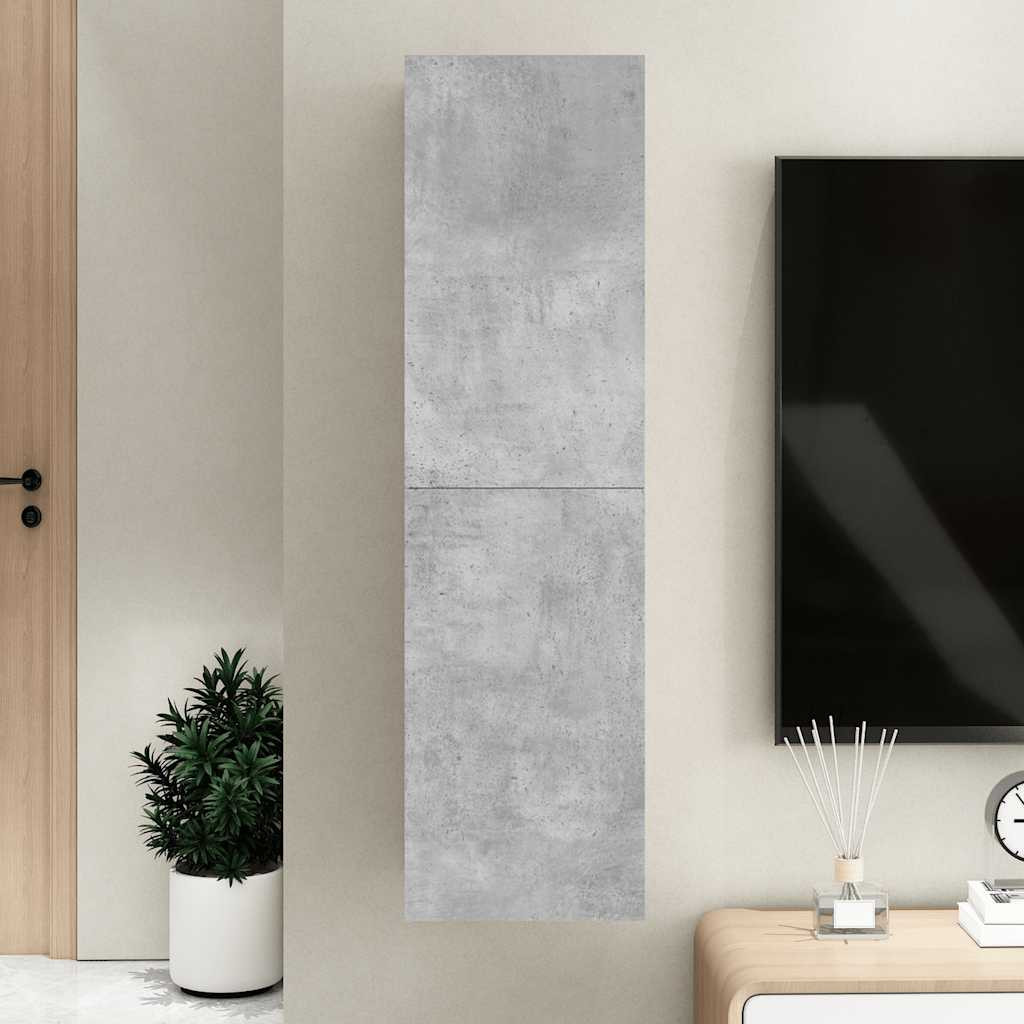 vidaXL TV-Schrank Betongrau 30,5x30x110 cm Holzwerkstoff