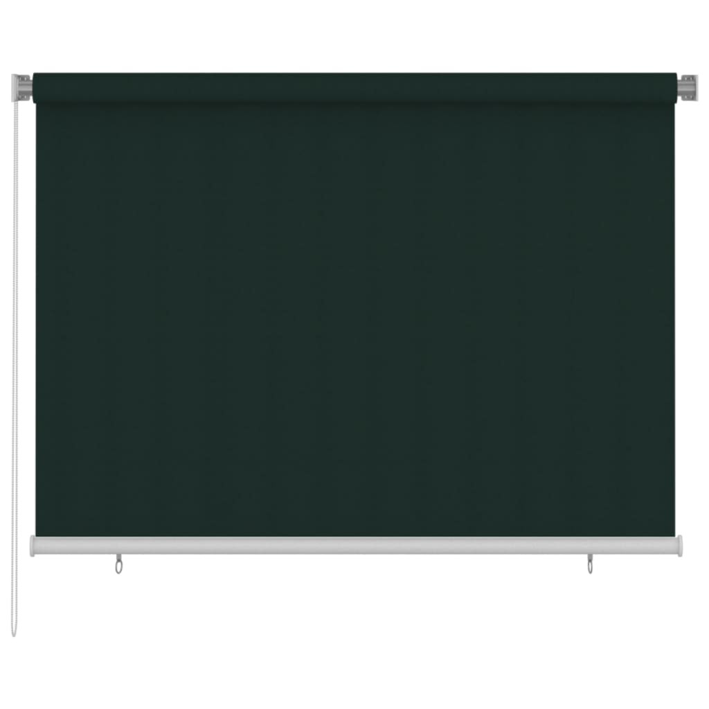 vidaXL Außenrollo 205 (B) x 140 (H) cm Dunkelgrün HDPE