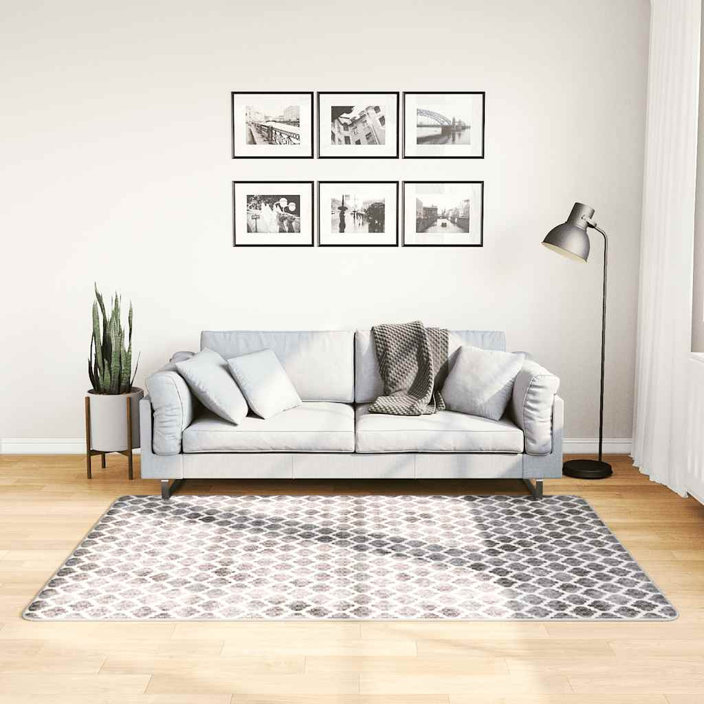 vidaXL Teppich Waschbar Mehrfarbig 120x180 cm