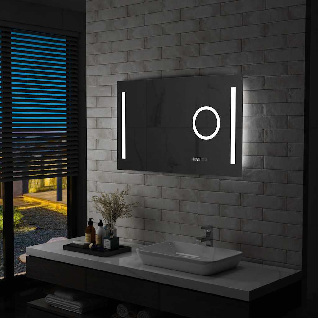 vidaXL LED-Badspiegel mit Berührungssensor 100x60 cm