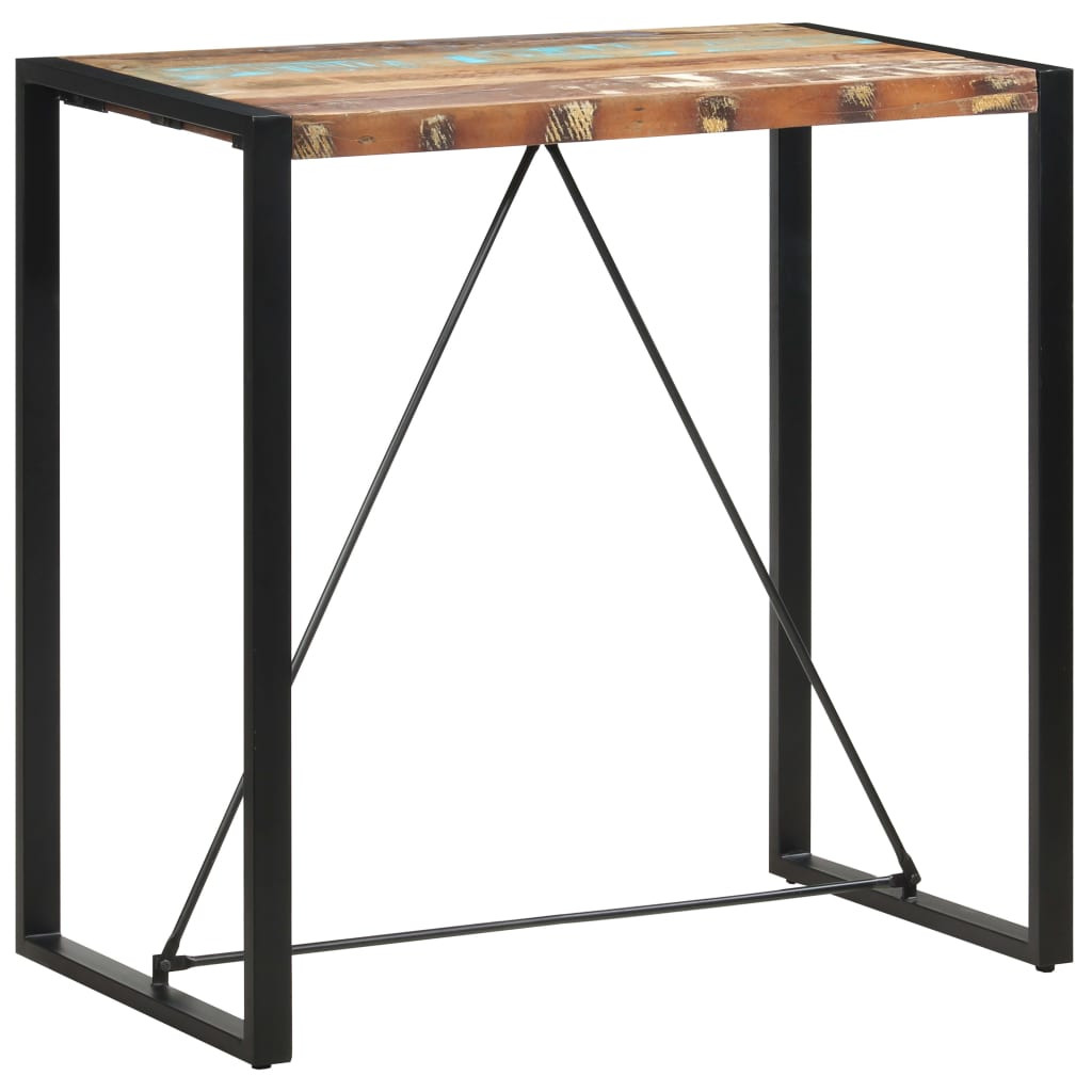 vidaXL Bartisch 110 x 60 x 110 cm Recyceltes Massivholz