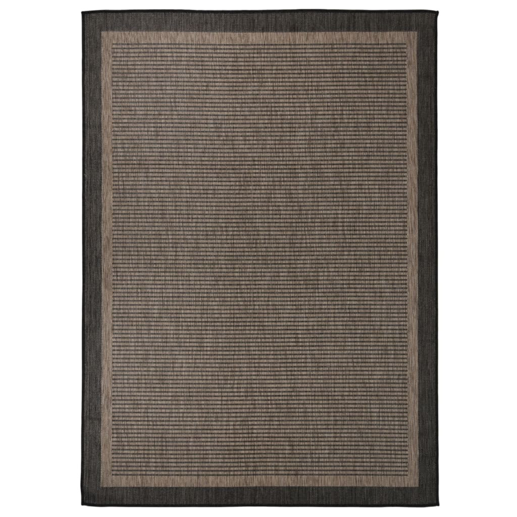 vidaXL Outdoor-Teppich Flachgewebe 200x280 cm Dunkelbraun