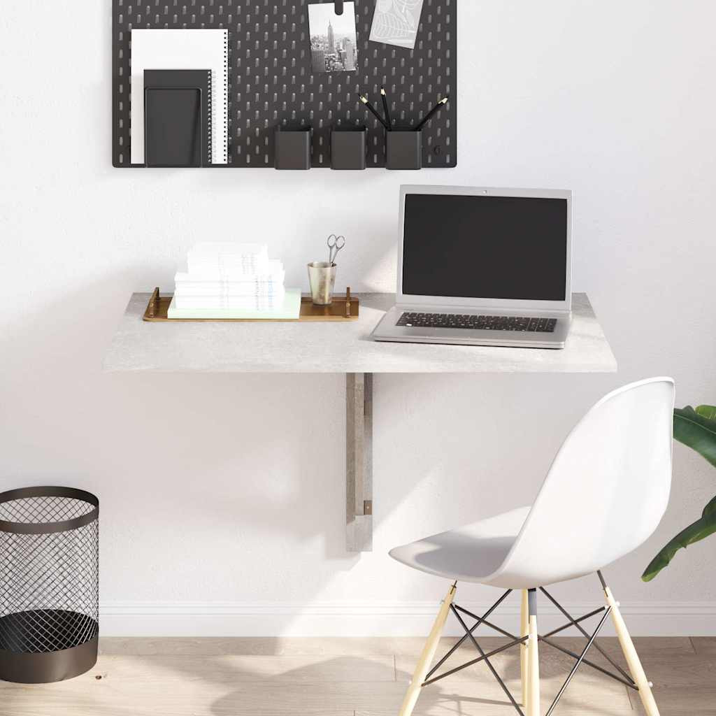 vidaXL Wand-Klapptisch Betongrau 100x60x56 cm Holzwerkstoff