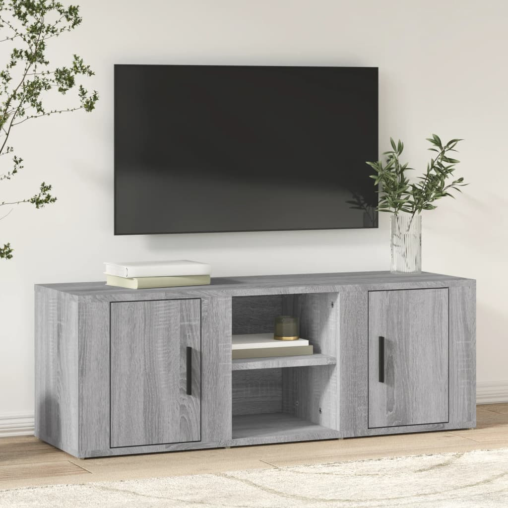 vidaXL TV-Schrank Grau Sonoma 100x31,5x35 cm Holzwerkstoff
