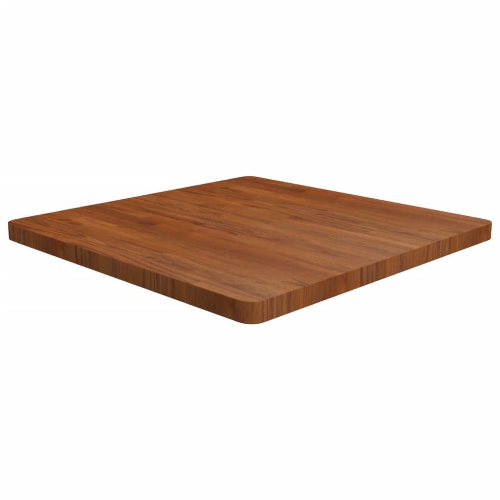 vidaXL Tischplatte Quadratisch Dunkelbraun 80x80x4cm Behandelte Eiche