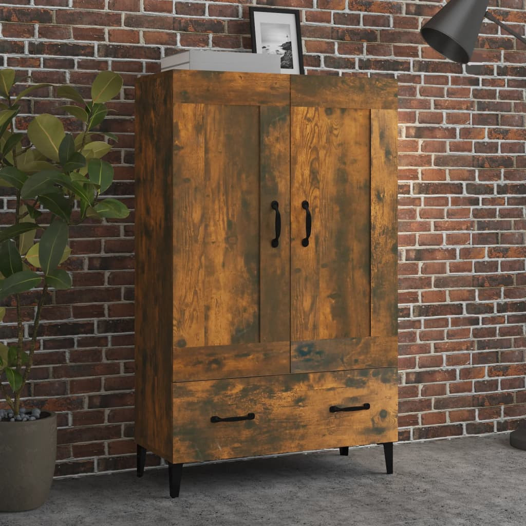 vidaXL Highboard Räuchereiche 70x31x115 cm Holzwerkstoff
