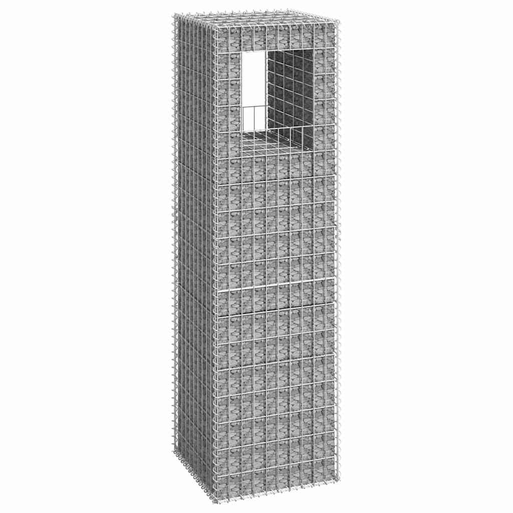 vidaXL Gabionensäule 50x50x180 cm Eisen