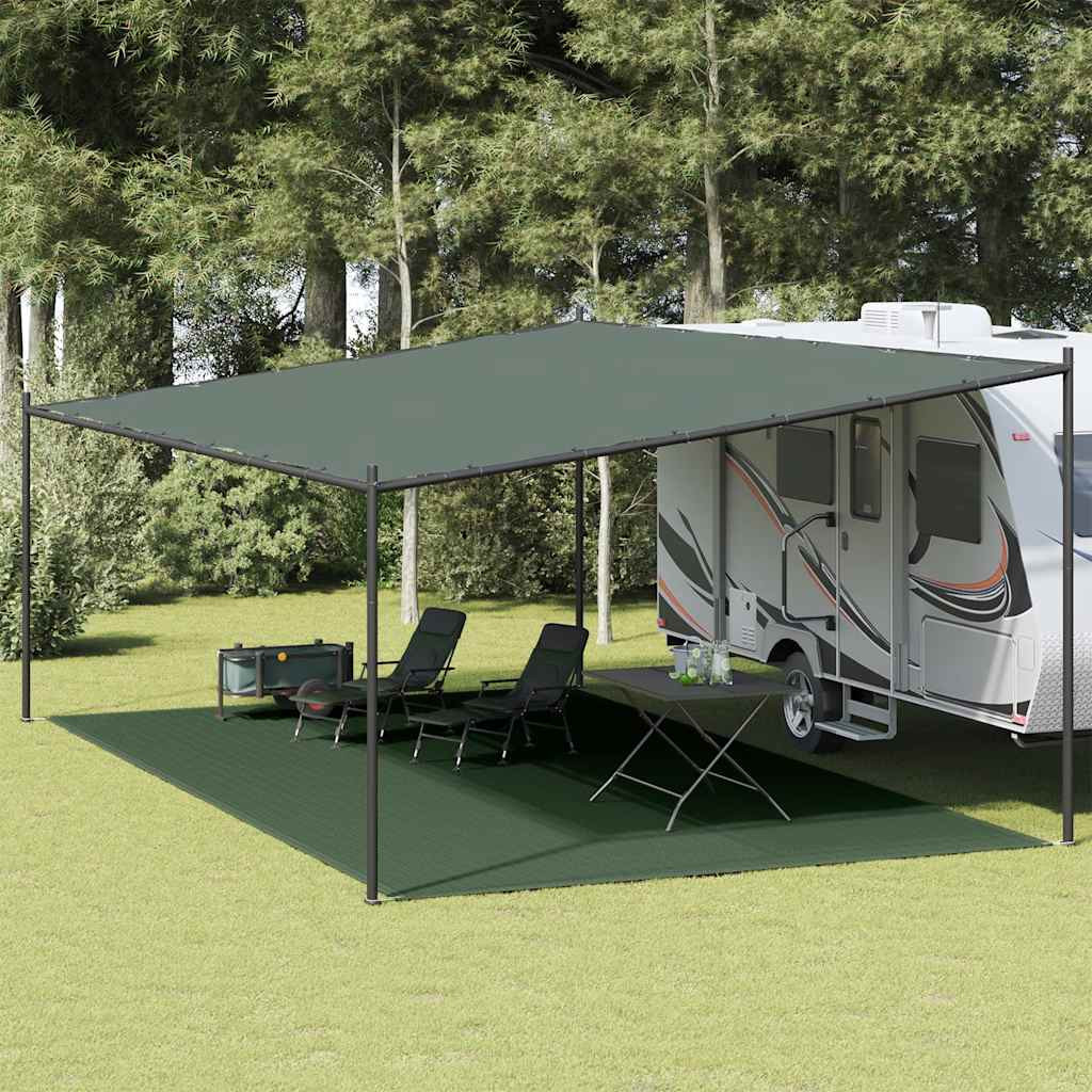 vidaXL Zeltteppich 400x800 cm Dunkelgrün HDPE